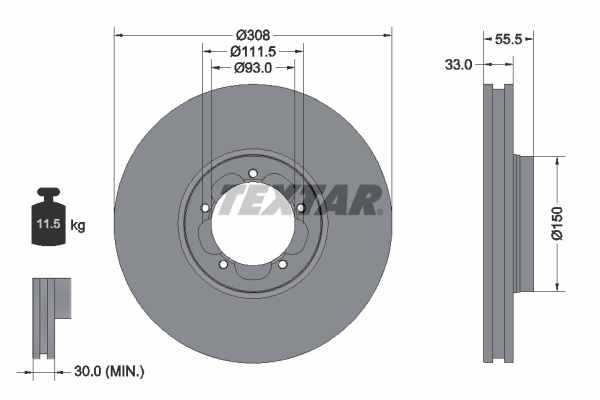 TEXTAR Bremsscheibe 92273003
