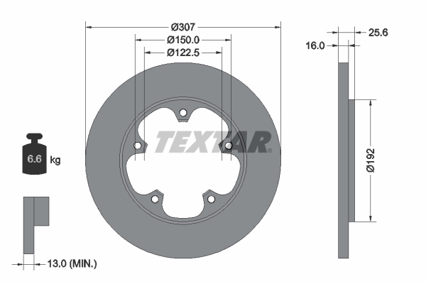 TEXTAR Bremsscheibe 92274103