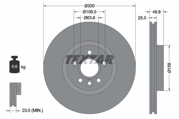 TEXTAR Bremsscheibe 92282103
