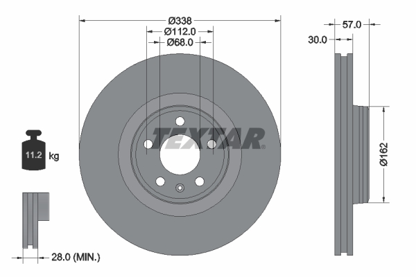 TEXTAR Bremsscheibe 92282605