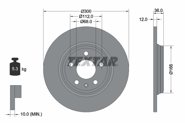 TEXTAR Bremsscheibe 92282803