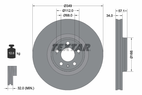 TEXTAR Bremsscheibe 92289305