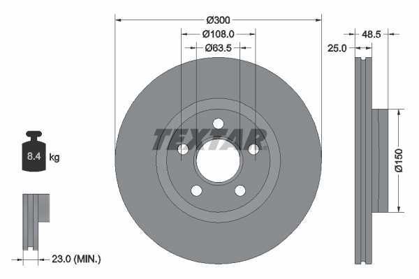 TEXTAR Bremsscheibe 92326003