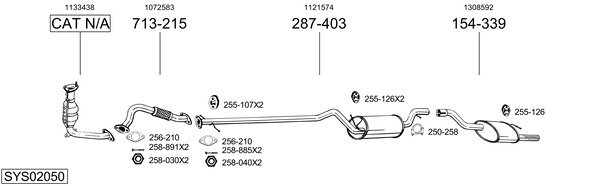 BOSAL Abgasanlage SYS02050