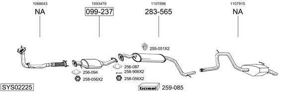 BOSAL Abgasanlage SYS02225