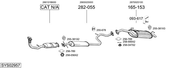 BOSAL Abgasanlage SYS02957