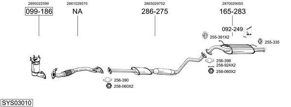 BOSAL Abgasanlage SYS03010