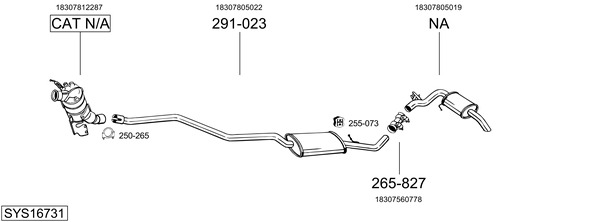 BOSAL Abgasanlage SYS16731