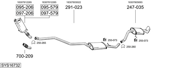 BOSAL Abgasanlage SYS16732