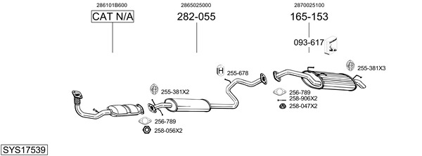 BOSAL Abgasanlage SYS17539