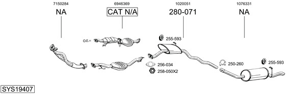 BOSAL Abgasanlage SYS19407