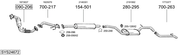 BOSAL Abgasanlage SYS24672