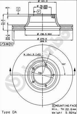 BREMBO Bremsscheibe 09.2943.10