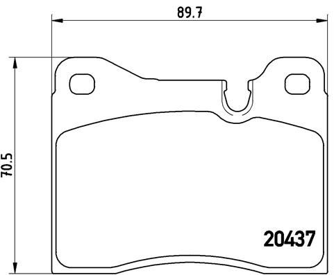 BREMBO Bremsbelagsatz, Scheibenbremse P 06 002