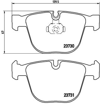 BREMBO Bremsbelagsatz, Scheibenbremse P 06 026