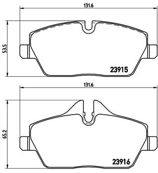 BREMBO Bremsbelagsatz, Scheibenbremse P 06 034