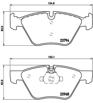 BREMBO Bremsbelagsatz, Scheibenbremse P 06 036X