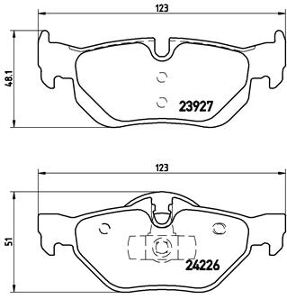 BREMBO Bremsbelagsatz, Scheibenbremse P 06 038X