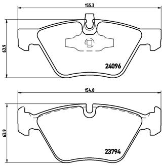 BREMBO Bremsbelagsatz, Scheibenbremse P 06 040X