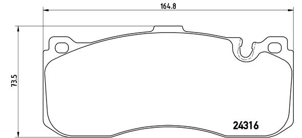 BREMBO Bremsbelagsatz, Scheibenbremse P 06 041