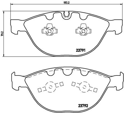 BREMBO Bremsbelagsatz, Scheibenbremse P 06 047