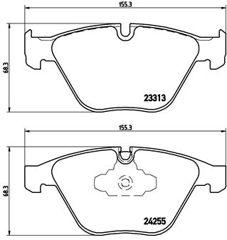 BREMBO Bremsbelagsatz, Scheibenbremse P 06 055X
