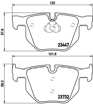BREMBO Bremsbelagsatz, Scheibenbremse P 06 056