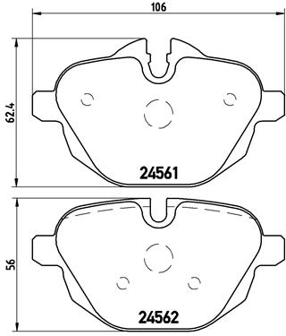 BREMBO Bremsbelagsatz, Scheibenbremse P 06 064X