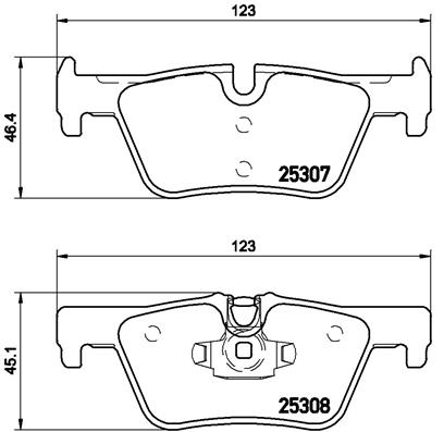 BREMBO Bremsbelagsatz, Scheibenbremse P 06 071X