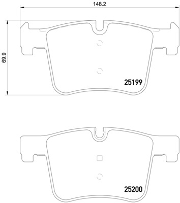 BREMBO Bremsbelagsatz, Scheibenbremse P 06 075X