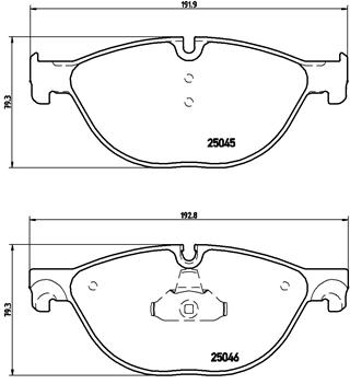BREMBO Bremsbelagsatz, Scheibenbremse P 06 076