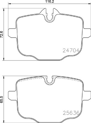 BREMBO Bremsbelagsatz, Scheibenbremse P 06 101