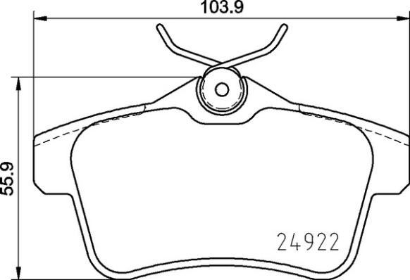 BREMBO Bremsbelagsatz, Scheibenbremse P 06 102