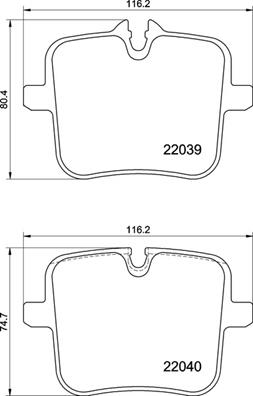 BREMBO Bremsbelagsatz, Scheibenbremse P 06 109