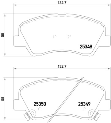 BREMBO Bremsbelagsatz, Scheibenbremse P 18 025X
