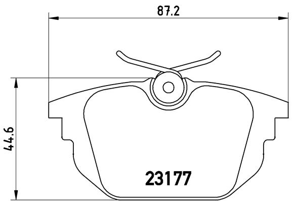 BREMBO Bremsbelagsatz, Scheibenbremse P 23 026