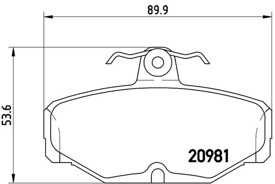 BREMBO Bremsbelagsatz, Scheibenbremse P 24 018