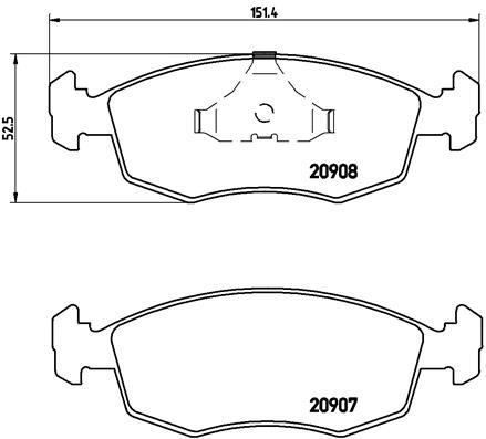 BREMBO Bremsbelagsatz, Scheibenbremse P 24 019