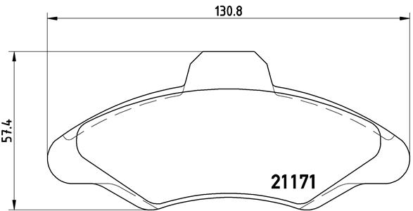 BREMBO Bremsbelagsatz, Scheibenbremse P 24 029