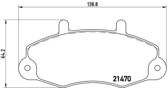 BREMBO Bremsbelagsatz, Scheibenbremse P 24 032