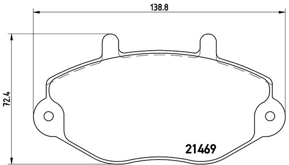 BREMBO Bremsbelagsatz, Scheibenbremse P 24 033
