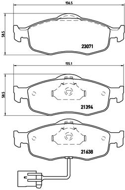 BREMBO Bremsbelagsatz, Scheibenbremse P 24 034