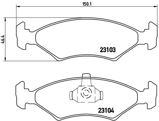 BREMBO Bremsbelagsatz, Scheibenbremse P 24 043