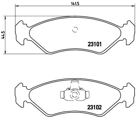 BREMBO Bremsbelagsatz, Scheibenbremse P 24 044