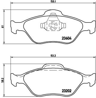 BREMBO Bremsbelagsatz, Scheibenbremse P 24 055X