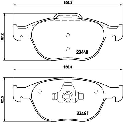 BREMBO Bremsbelagsatz, Scheibenbremse P 24 058
