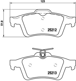 BREMBO Bremsbelagsatz, Scheibenbremse P 24 148