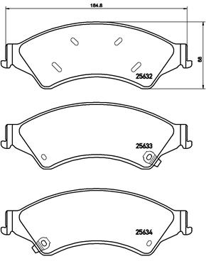 BREMBO Bremsbelagsatz, Scheibenbremse P 24 153