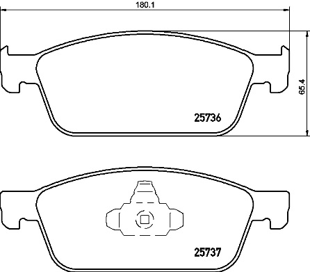 BREMBO Bremsbelagsatz, Scheibenbremse P 24 157