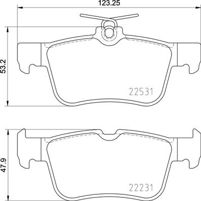 BREMBO Bremsbelagsatz, Scheibenbremse P 24 175